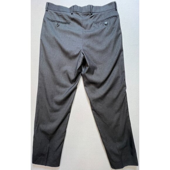 Combatant Gentlemen Men's Wool Dress Pants Flat Front Stretch Size 32x32 Gray - Picture 2 of 13